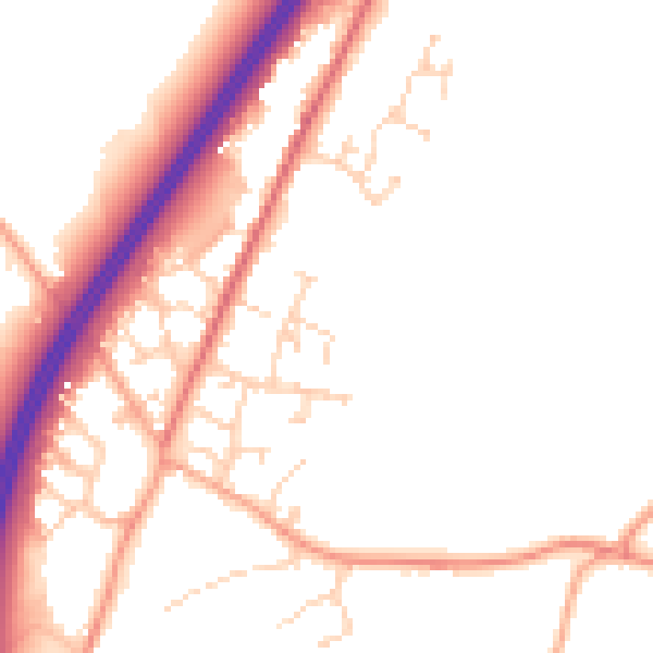 Daytime road noise heatmap for CM3 1RU