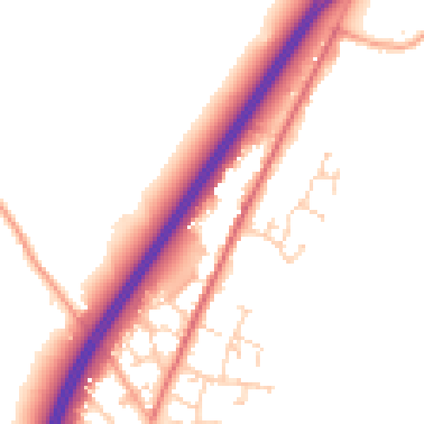 Daytime road noise heatmap for CM3 1SG