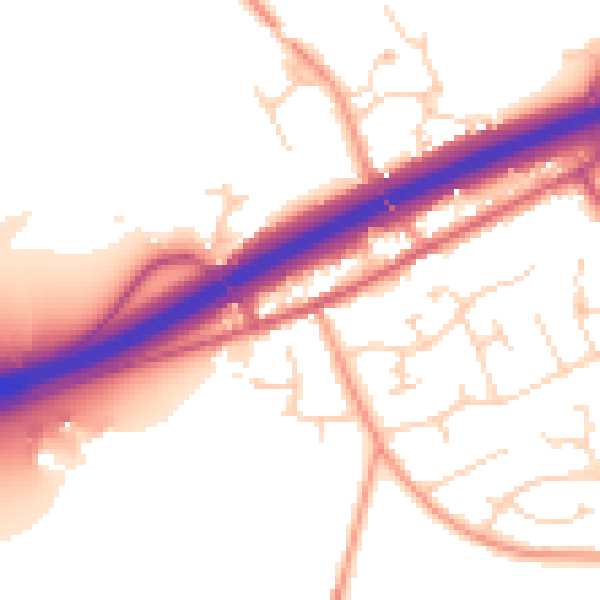 Daytime road noise heatmap for CM3 2DN