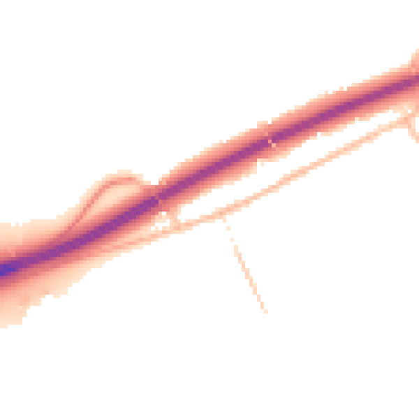 Night-time road noise heatmap for CM3 2DN