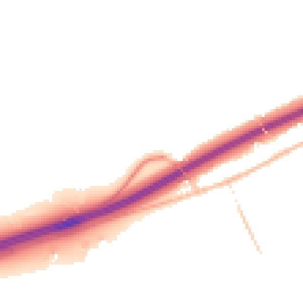 Night-time road noise heatmap for CM3 2DQ