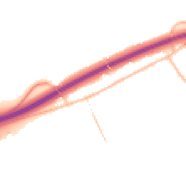 Night-time road noise heatmap for CM3 2DW