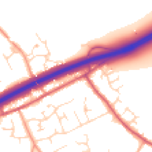 Daytime road noise heatmap for CM3 2EA