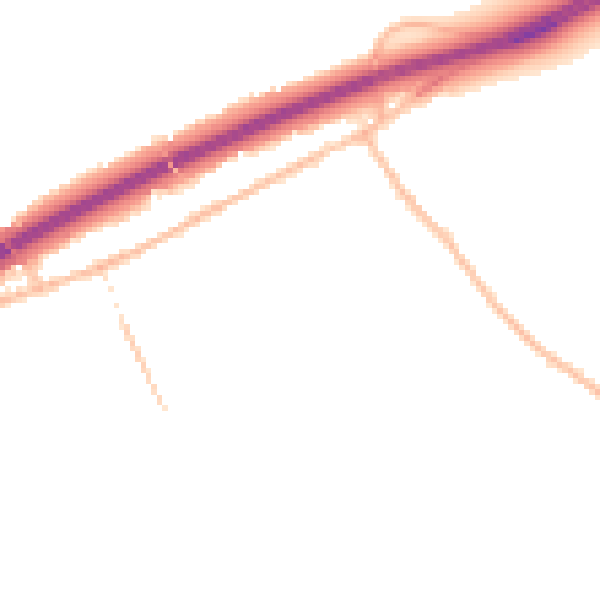 Night-time road noise heatmap for CM3 2ER