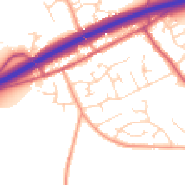 Daytime road noise heatmap for CM3 2FB