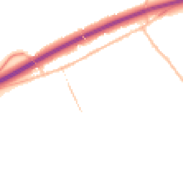 Night-time road noise heatmap for CM3 2FB