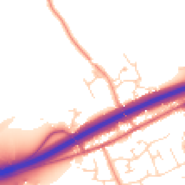 Daytime road noise heatmap for CM3 2FL