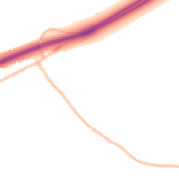 Night-time road noise heatmap for CM3 2GH