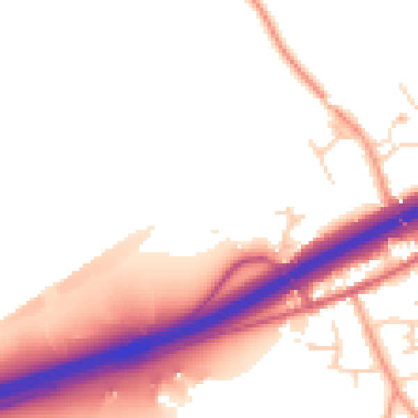 Daytime road noise heatmap for CM3 2GJ
