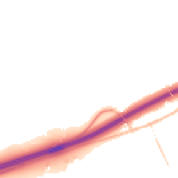Night-time road noise heatmap for CM3 2GJ
