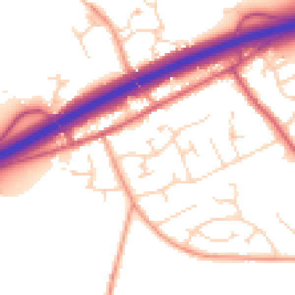 Daytime road noise heatmap for CM3 2HA