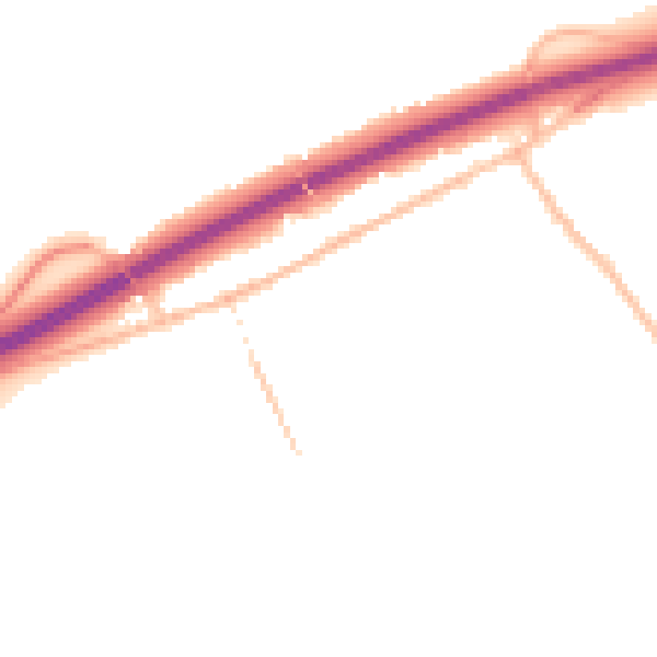 Night-time road noise heatmap for CM3 2HA