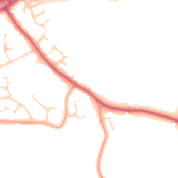 Daytime road noise heatmap for CM3 2JF