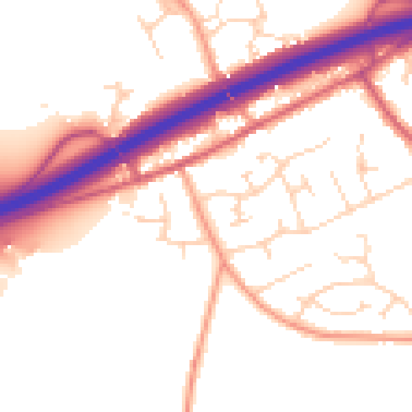 Daytime road noise heatmap for CM3 2LA