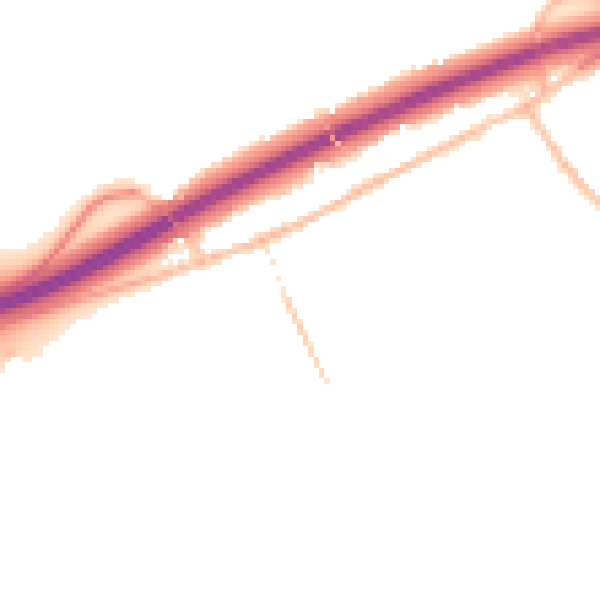 Night-time road noise heatmap for CM3 2LA