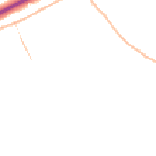 Night-time road noise heatmap for CM3 2LL