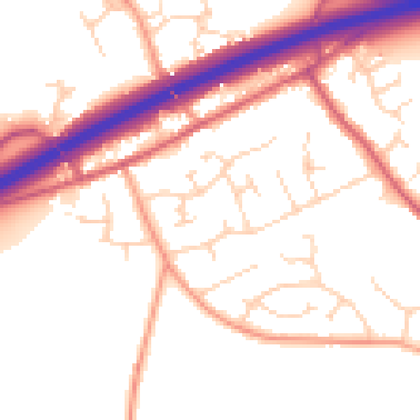 Daytime road noise heatmap for CM3 2RU