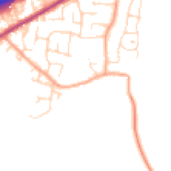 Daytime road noise heatmap for CM3 3EH