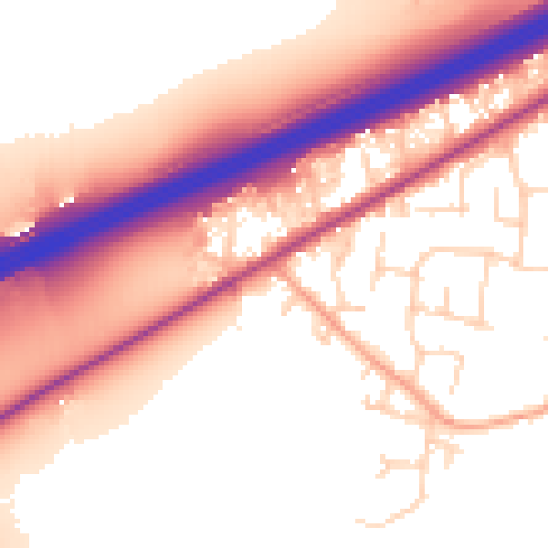 Daytime road noise heatmap for CM3 3FA