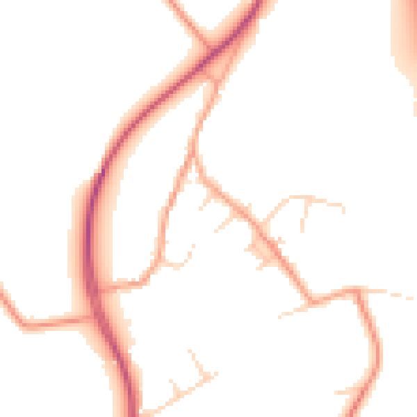 Daytime road noise heatmap for CM3 3LW