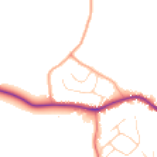 Daytime road noise heatmap for CM3 4DP