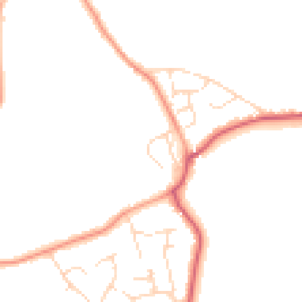 Daytime road noise heatmap for CM3 4ET