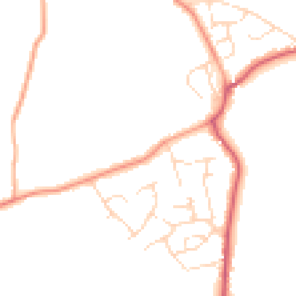 Daytime road noise heatmap for CM3 4EY