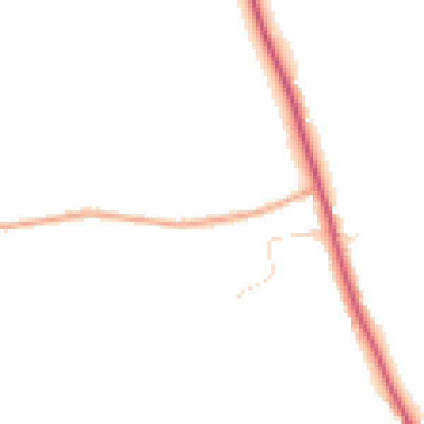 Daytime road noise heatmap for CM3 4HJ
