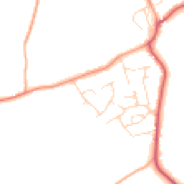 Daytime road noise heatmap for CM3 4HS