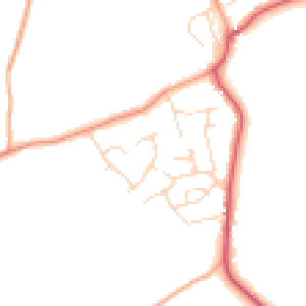 Daytime road noise heatmap for CM3 4HT