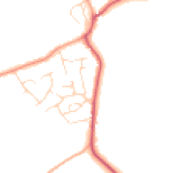 Daytime road noise heatmap for CM3 4HU