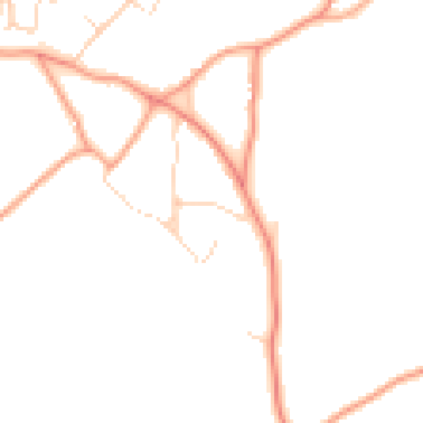 Daytime road noise heatmap for CM3 4JL