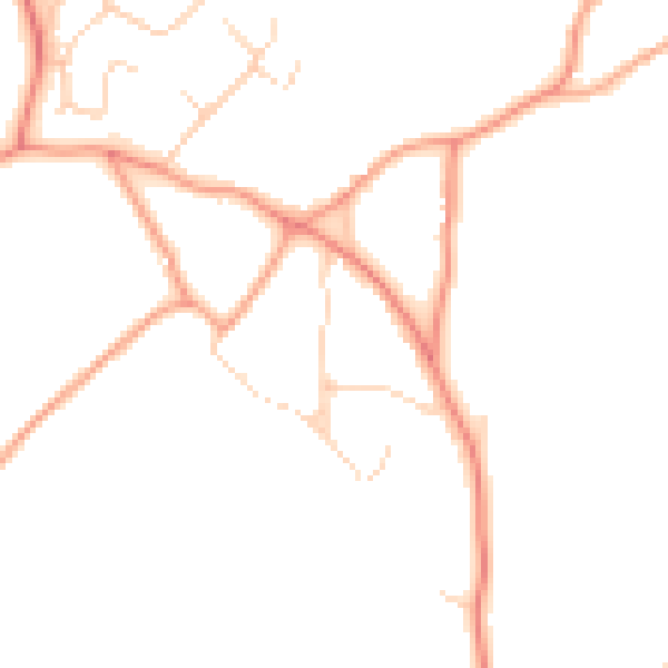 Daytime road noise heatmap for CM3 4JN