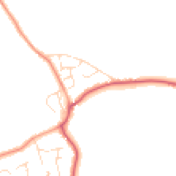Daytime road noise heatmap for CM3 4LU