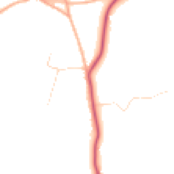 Daytime road noise heatmap for CM3 4LW