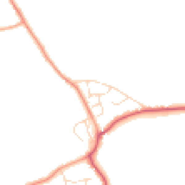 Daytime road noise heatmap for CM3 4NB