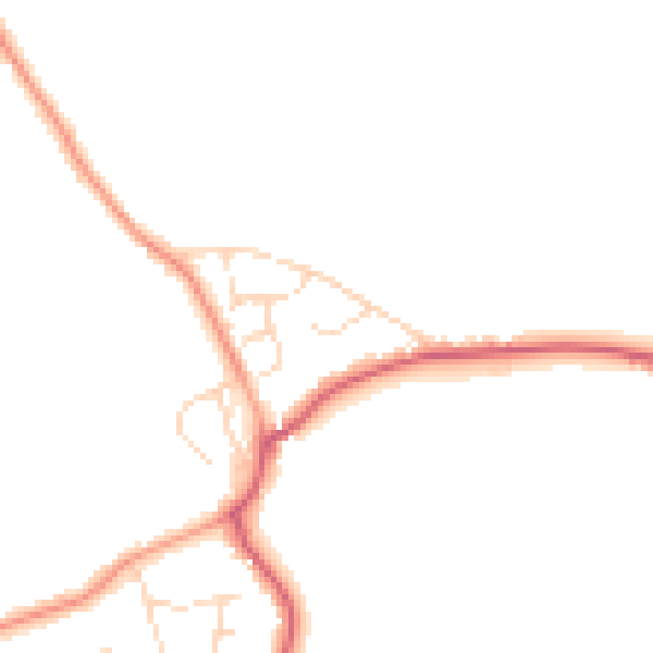 Daytime road noise heatmap for CM3 4NE