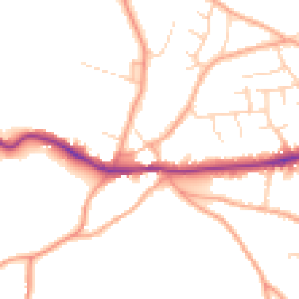 Daytime road noise heatmap for CM3 4NP
