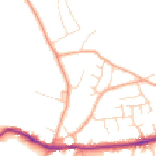 Daytime road noise heatmap for CM3 4NU