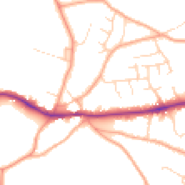 Daytime road noise heatmap for CM3 4PN