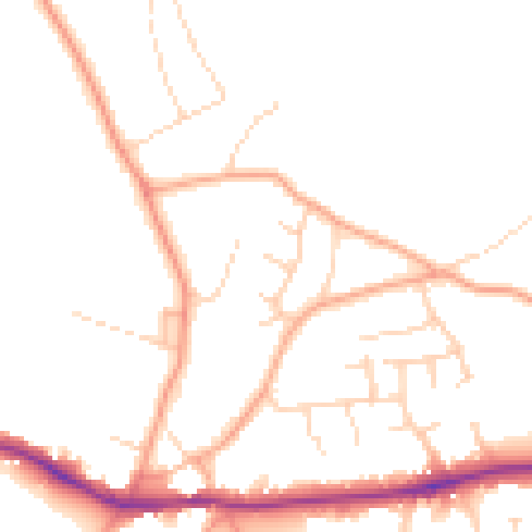 Daytime road noise heatmap for CM3 4PP