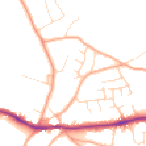 Daytime road noise heatmap for CM3 4PR