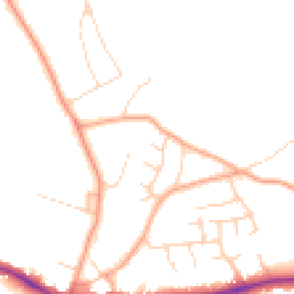 Daytime road noise heatmap for CM3 4PW