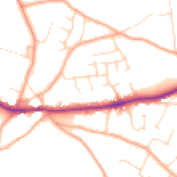 Daytime road noise heatmap for CM3 4RG