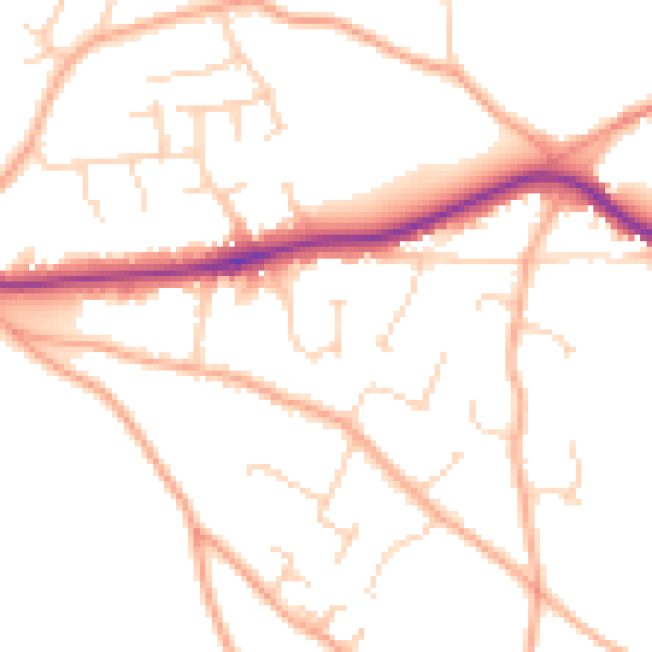 Daytime road noise heatmap for CM3 4RL