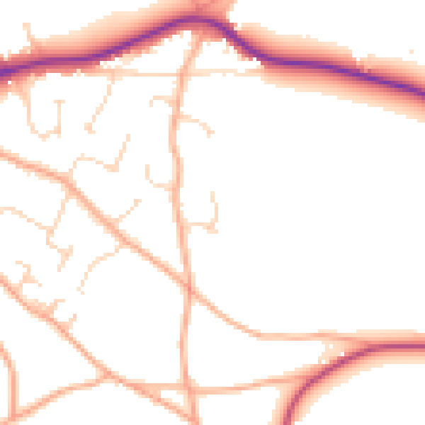 Daytime road noise heatmap for CM3 4RP