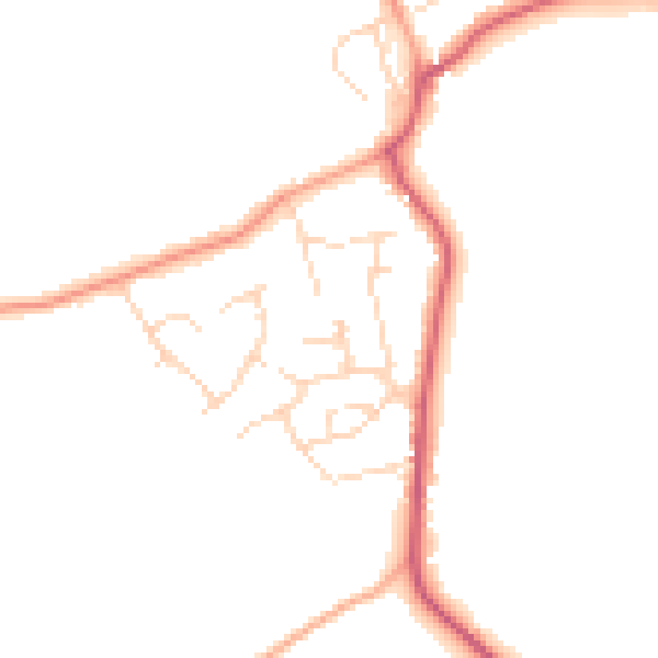 Daytime road noise heatmap for CM3 4XA