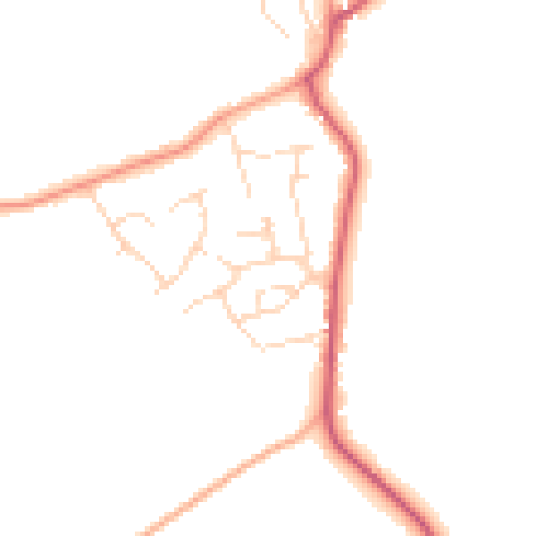 Daytime road noise heatmap for CM3 4XB