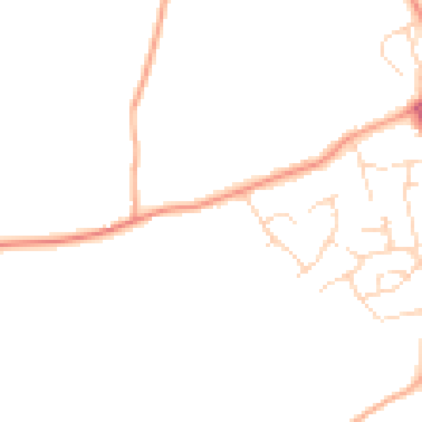 Daytime road noise heatmap for CM3 4XH