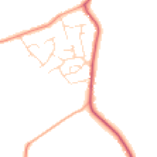Daytime road noise heatmap for CM3 4XN